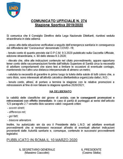 Il comunicato falso - Settimana Sport