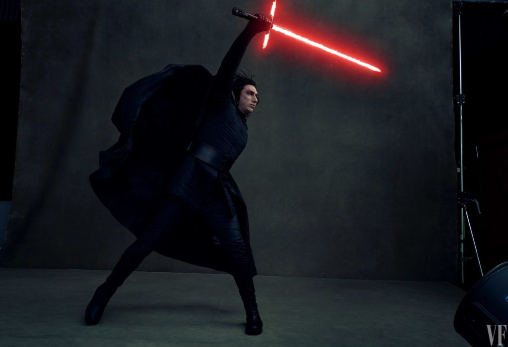 Adam Driver nei panni di Kylo Ren per il servizio fotografico di Vanity Fair