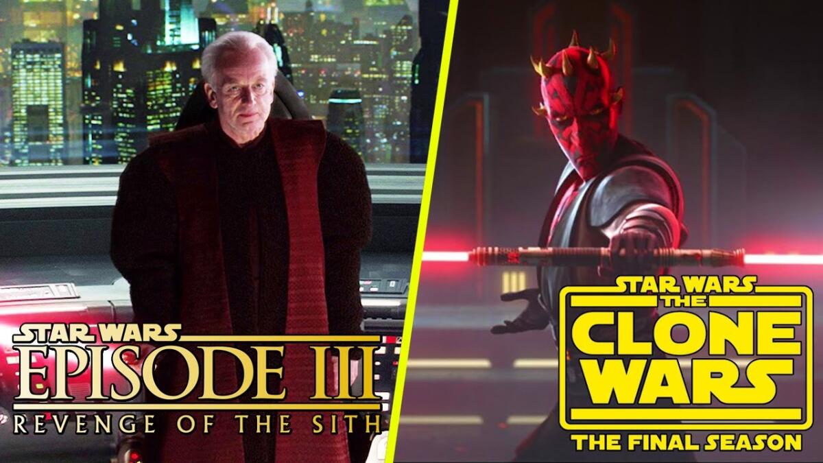 Un video epico mostra il duello tra Ahsoka e Maul in simultanea con quello di Palpatine e Windu - The Clone Wars ed Episodio III in contemporanea