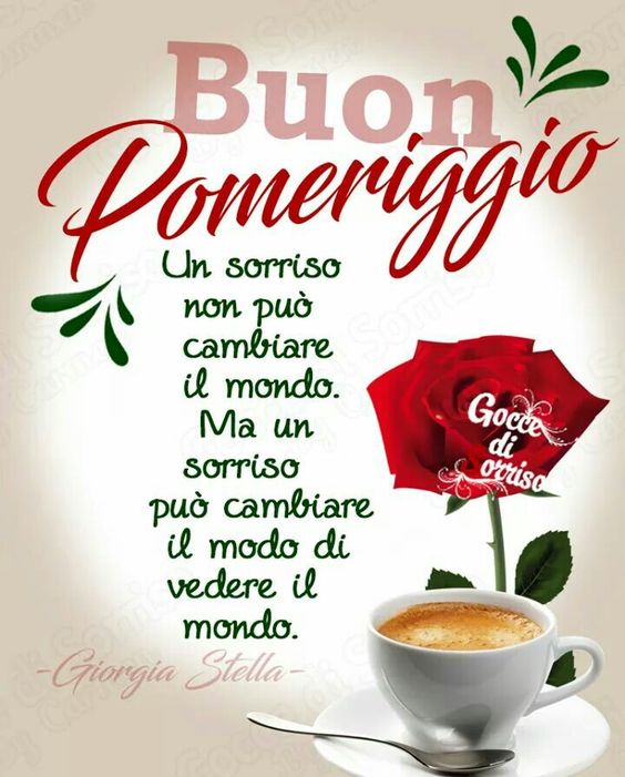 Buon pomeriggio. Un sorriso non può cambiare il mondo. Ma un sorriso può cambiare il modo di vedere il mondo