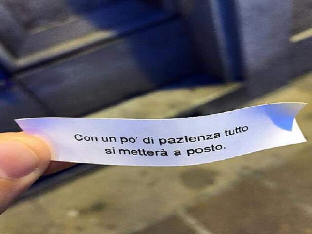 Con un po' di pazienza tutto si rimetterà a posto.