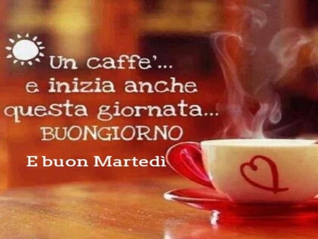 Un caffè e inizia anche questa giornata... Buongiorno e buon Martedì