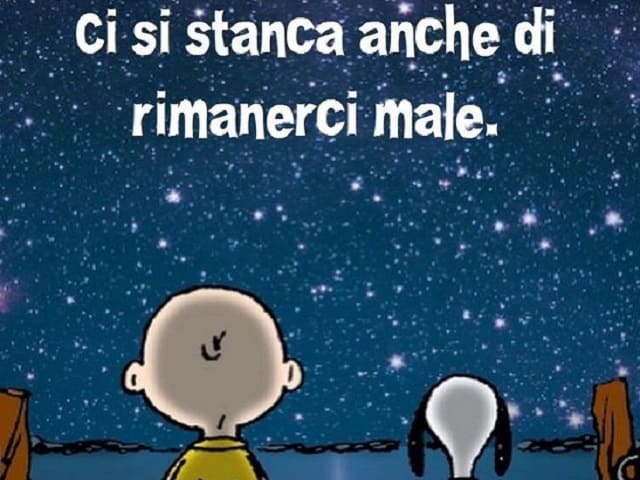 Ci si stanca anche di rimanerci male.