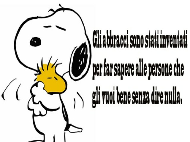 Gli abbracci sono stati inventati per far sapere alle persone che gli vuoi bene senza dire nulla.
