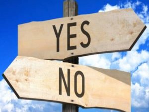 Yes. No.(Sì. No.)