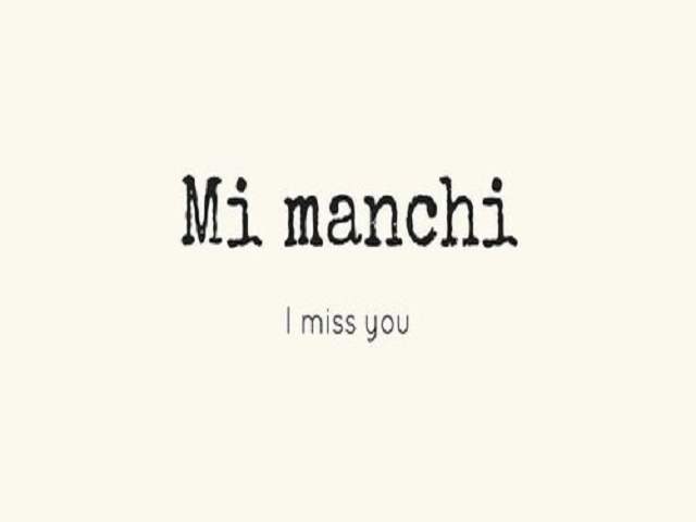 Mi manchi, I miss you