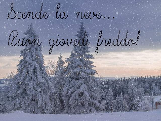 Scende la neve...Buon giovedì freddo!