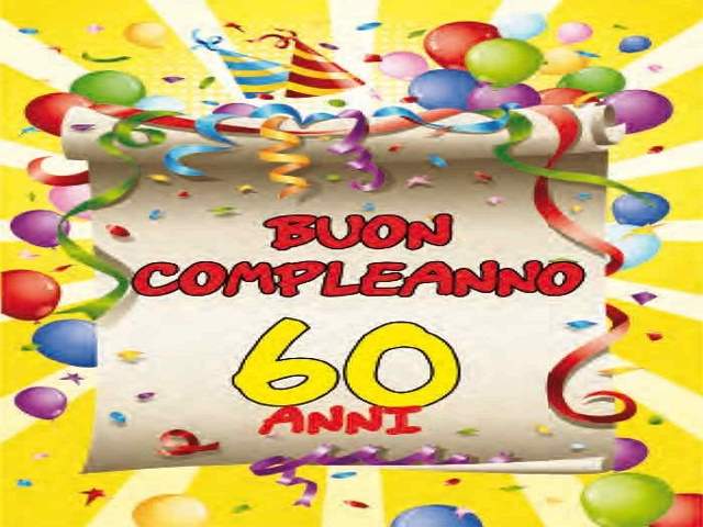 Un Buon compleanno 60 anni tutto colorato!