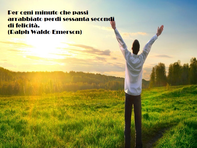 Per ogni minuto che passi arrabbiato perdi sessanta secondi di felicità. (Ralph Waldo Emerson)