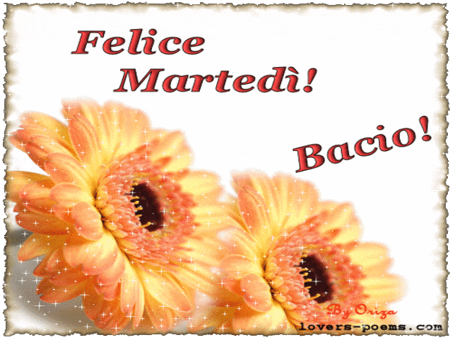 Felice Martedì! Bacio!