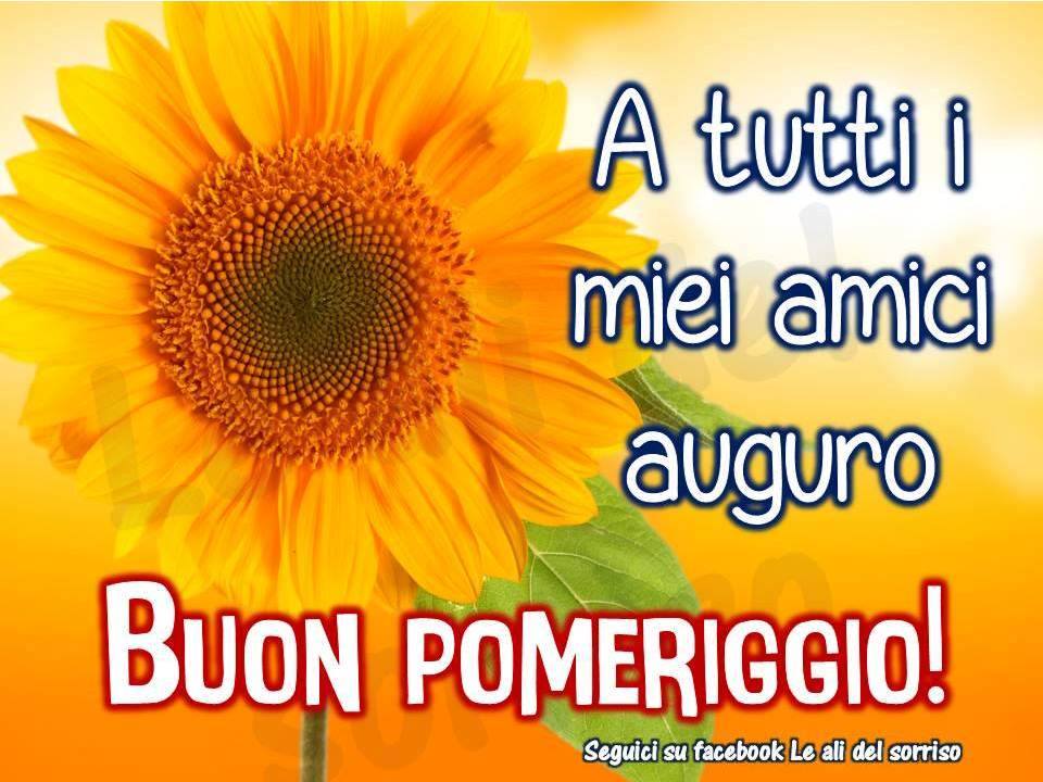 A tutti i miei amici auguro buon pomeriggio!