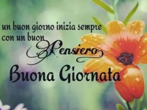 Un buon giorno inizia sempre con un buon pensiero.Buona giornata!