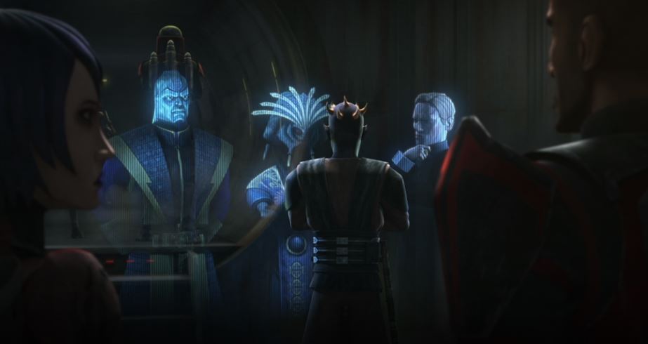 Maul e gli ologrammi dei sindacati del crimine.© Disney