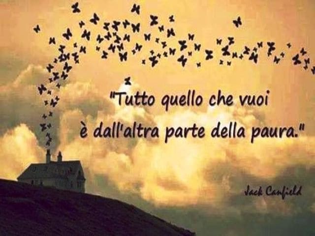 Tutto quello che vuoi è dall'altra parte della paura.(John Canfield)