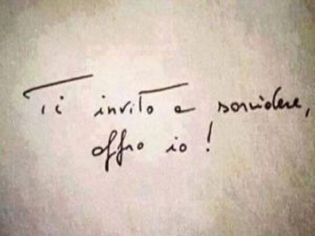 Ti invito a sorridere offro io!
