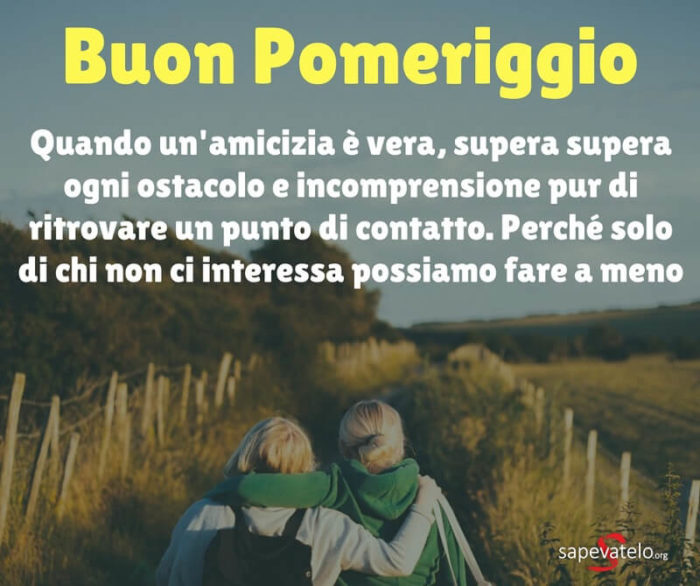 Buon pomeriggio. Quando un'amicizia è vera, supera ogni ostacolo e incomprensione pur di ritrovare un punto di contatto. Perchè solo di chi non ci interessa possiamo fare a meno