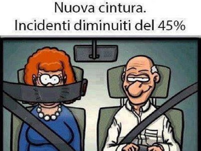 Nuova cintura. Incidenti diminuiti del 45%.