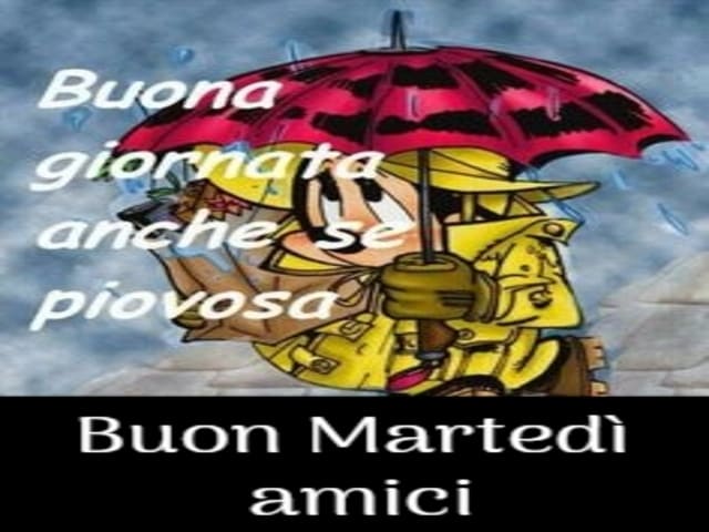 Buona giornata anche se piovosa. Buon Martedì amici