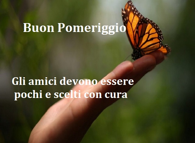Buon pomeriggio! Gli amici devono essere pochi e scelti con cura