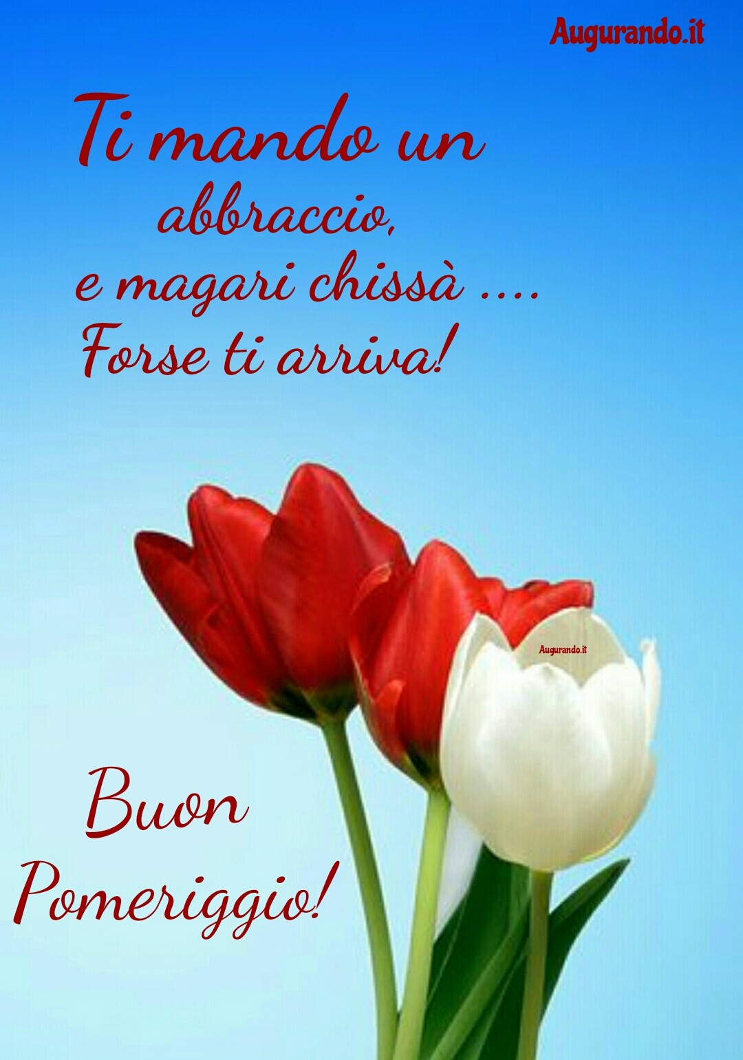 Ti mando un abbraccio e chissà...forse ti arriverà! Buon pomeriggio!