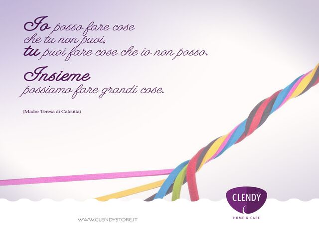 Io posso fare cose che tu non puoi, tu puoi fare cose che io non posso. Insieme possiamo fare grandi cose.