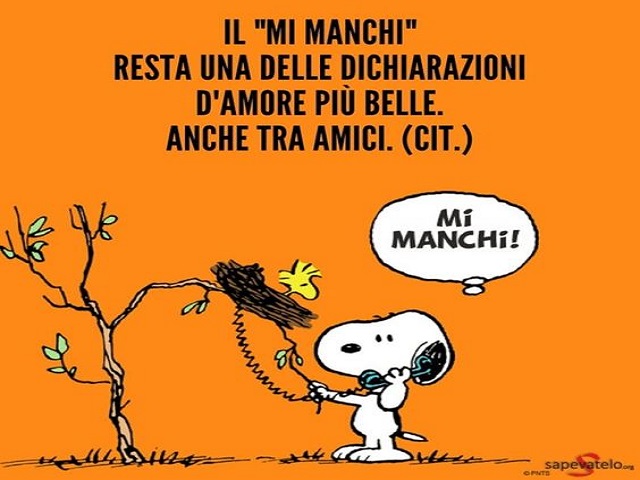 Il "mi manchi" resta una delle dichiarazioni d'amore più belle. Anche tra amici.