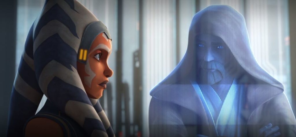Ahsoka e Obi-Wan conversano