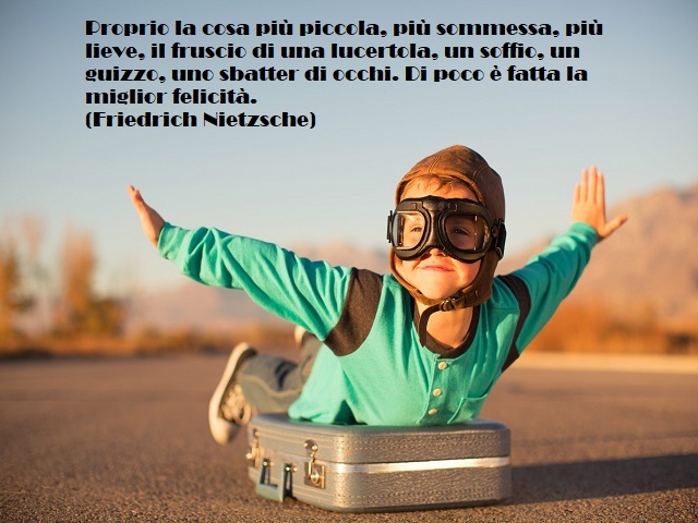 Proprio la cosa più piccola, più sommessa, più lieve, il fruscio di una lucertola, un soffio, un guizzo, uno sbatter di occhi. Di poco è fatta la miglior felicità. (Friedrich Nietzsche)