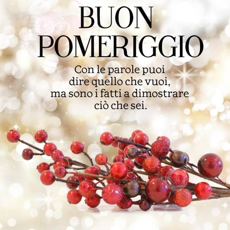 Buon pomeriggio. Con le parole puoi dire quello che vuoi, ma sono i fatti a dimostrare ciò che sei.