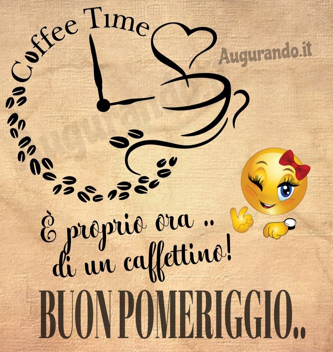 è proprio ora di un caffettino! Buon pomeriggio