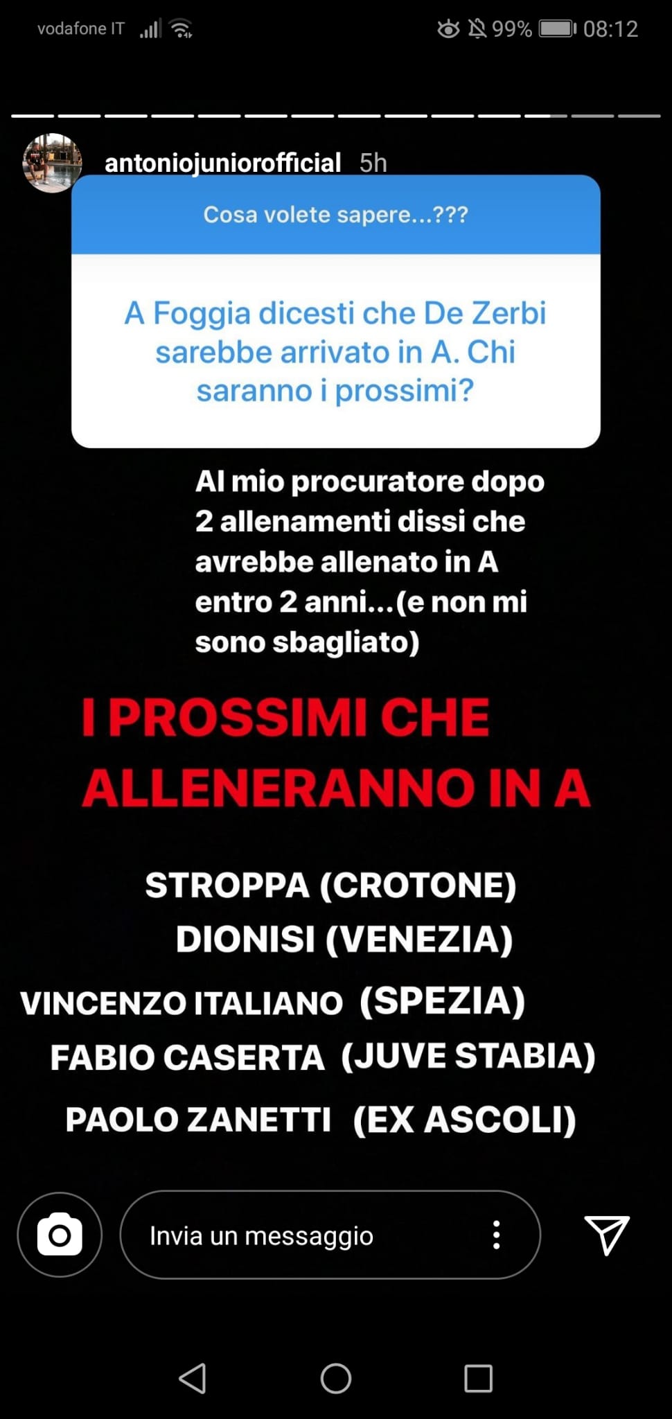 Vacca: "De Zerbi ha cambiato mio modo di vedere calcio"