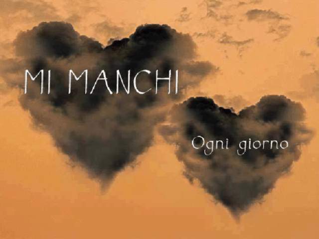 Mi manchi ogni giorno.