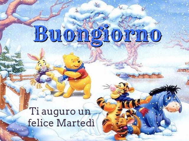 Brrr che gelo! Buongiorno. Ti auguro un felice Martedì