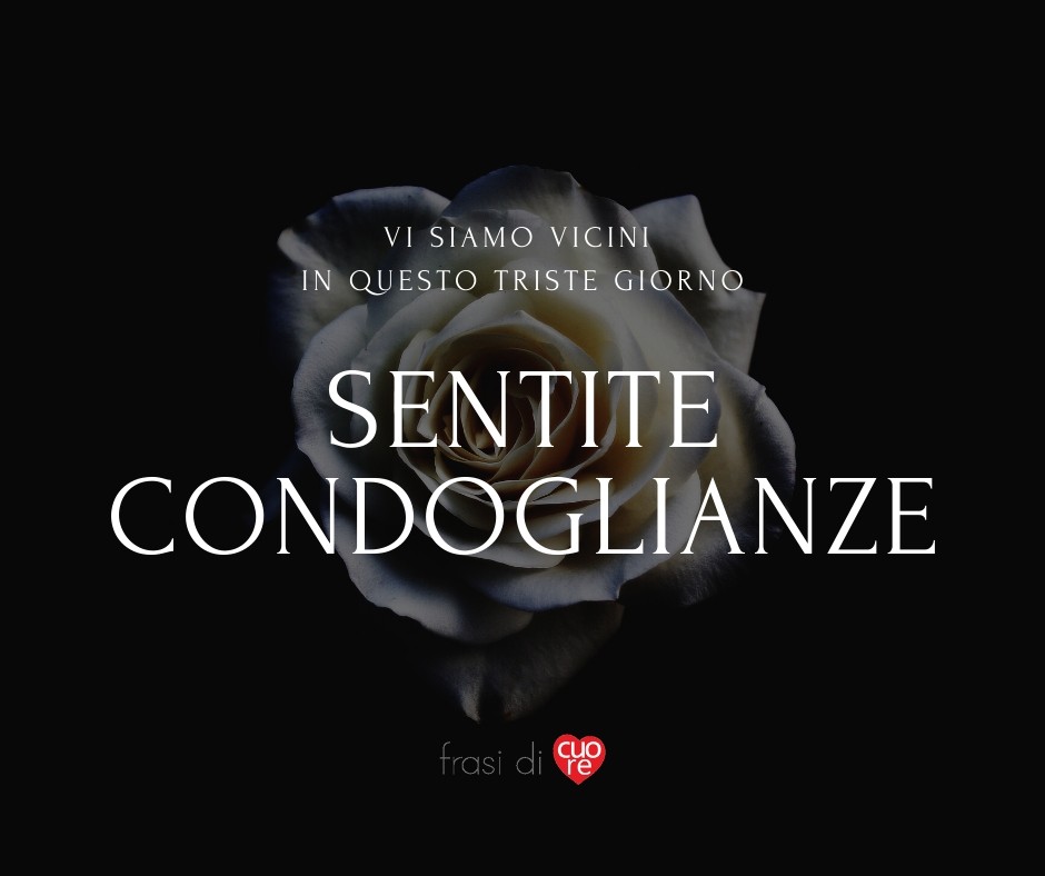 Vi siamo vicini in questo triste giorno. Sentite condoglianze.