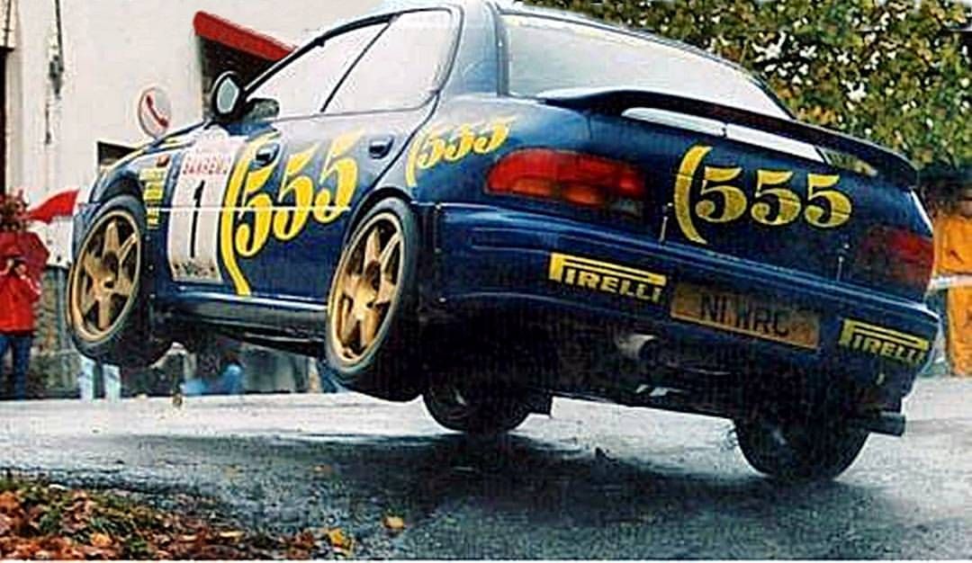 McRae impegnato nel corso del Rallye Sanremo 1996