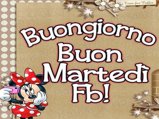 Buongiorno a tutti e buon Martedì.
