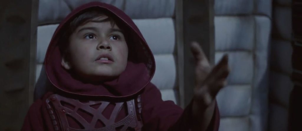 Din Djarin, il mandaloriano, da bambino