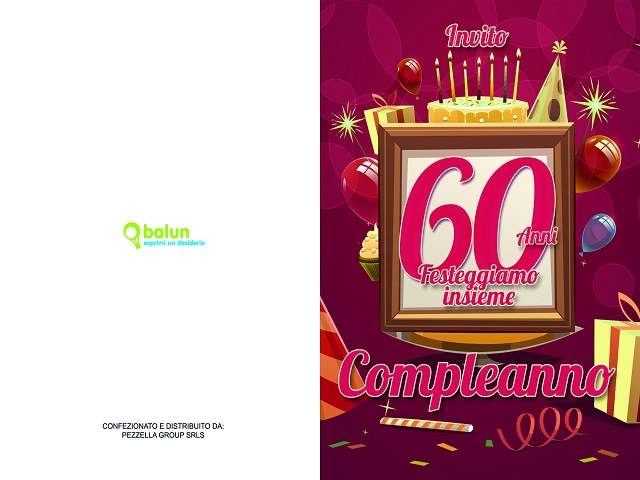 Invito compleanno 60 anni festeggiamo insieme.