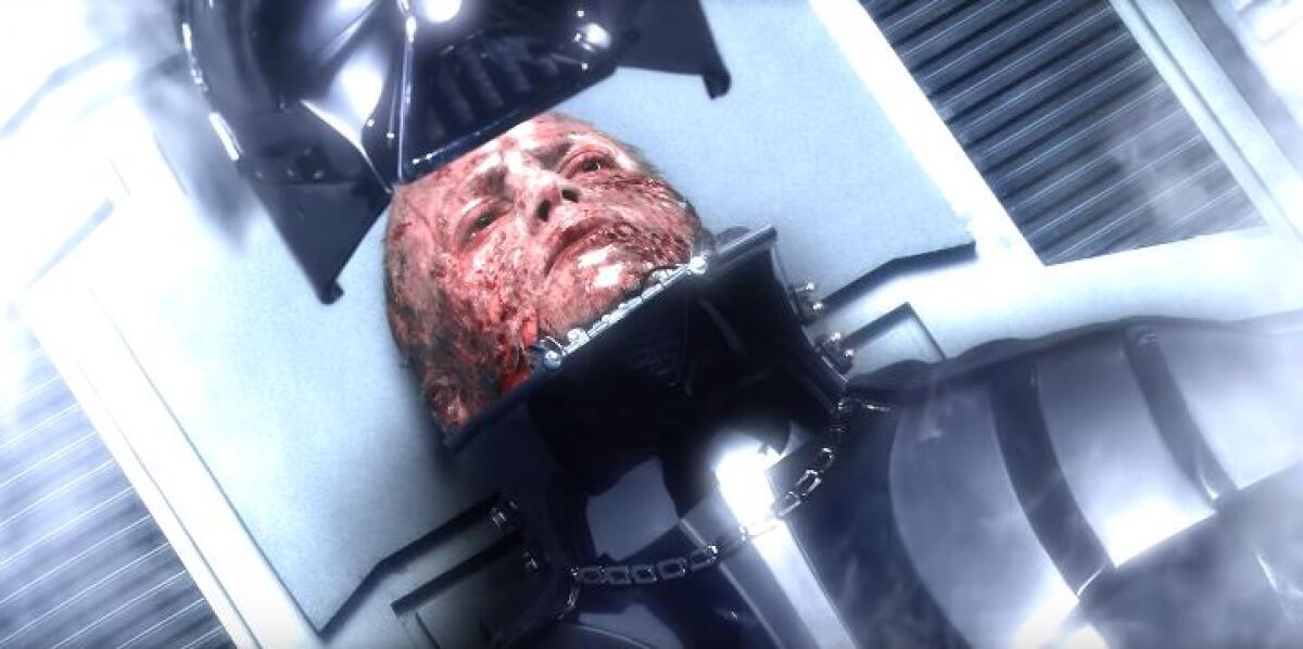 Ecco come funziona l'iconico elmo di Darth Vader e come lo tiene in vita - Anakin/Darth Vader indossa la maschera per la prima volta