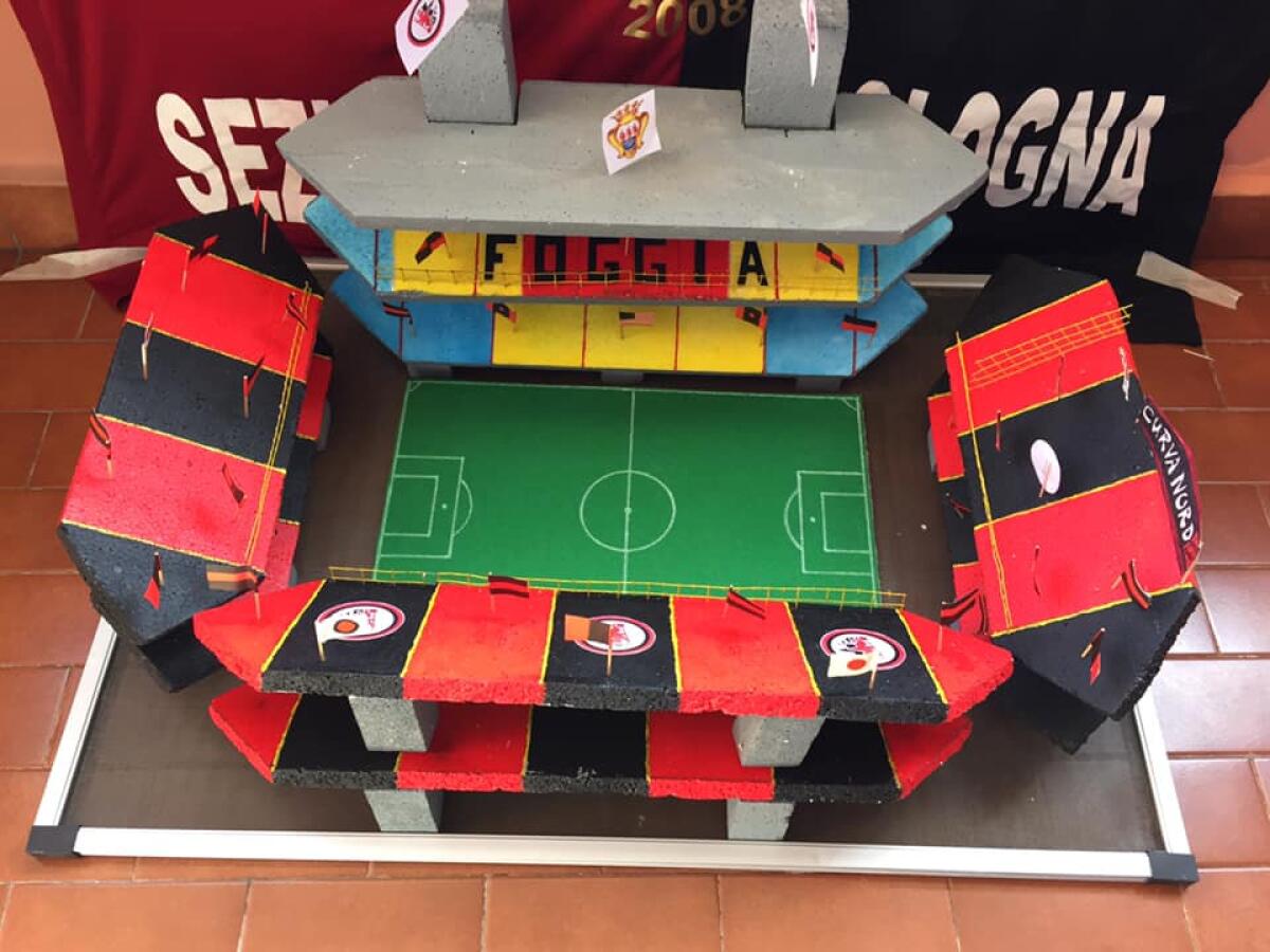 Foggia che passione! Domenico realizza lo Zaccheria - Il modello realizzato da Domenico Divirgilio