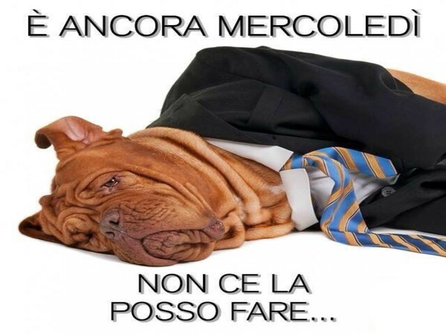 È ancora mercoledì...non ce la posso fare...
