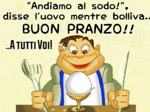 "Andiamo al sodo!" disse l'uovo mentre bolliva.Buon pranzo! A tutti voi!
