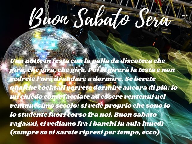 buon sabato sera immagini divertenti