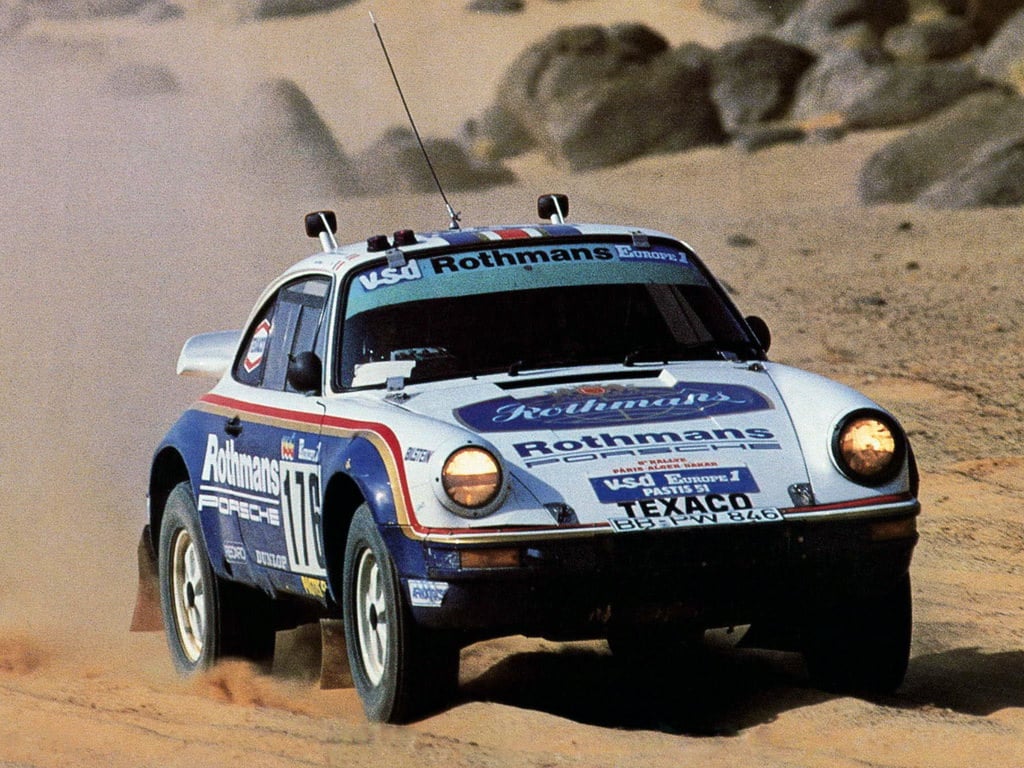 La Porsche 953, altra vettura con cui Metge si impone nella Dakar