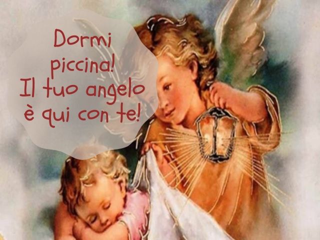 Dormi piccina! Il tuo angelo è qui con te!
