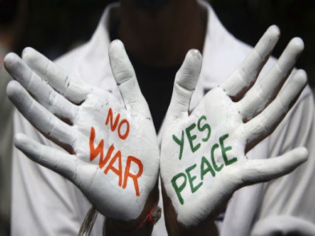 No war, yes peace.(No alla guerra, sì alla pace).