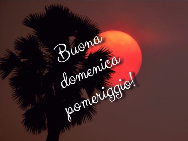 Buona domenica pomeriggio!