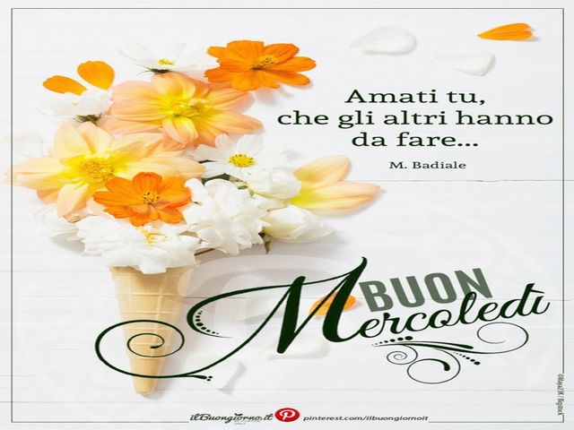 Amati tu, che gli altri hanno da fare. Buon mercoledì