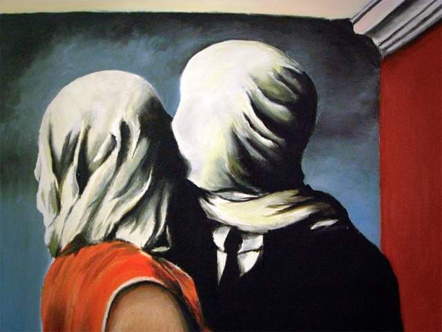 Renè Magritte, "Gli amanti", 1928