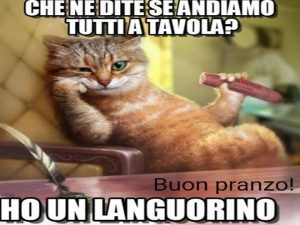 Che ne dite se andiamo tutti a tavola? Ho un languorino...Buon pranzo!